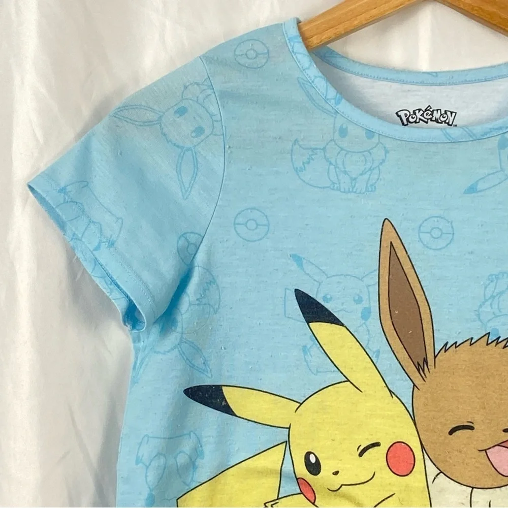 Kids Blue Pokémon 2 Piece Pajamas Size Large 10/12